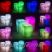 Lavish Home 3 Piece Square Color Changing Scented Flameless Candle Set LVRG1965